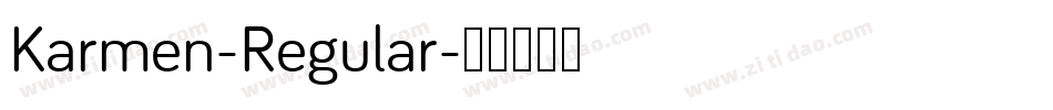 Karmen-Regular字体转换