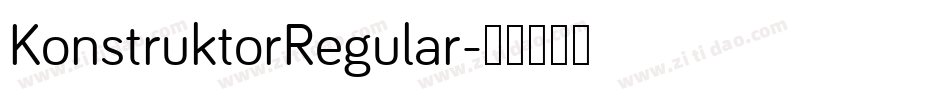 KonstruktorRegular字体转换