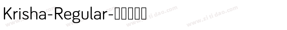 Krisha-Regular字体转换