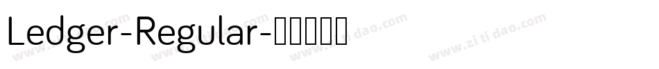Ledger-Regular字体转换