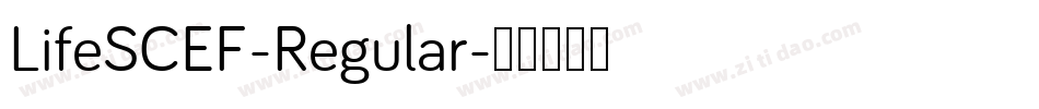 LifeSCEF-Regular字体转换
