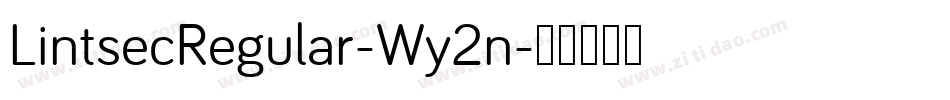 LintsecRegular-Wy2n字体转换