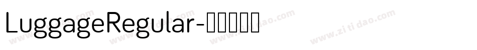 LuggageRegular字体转换