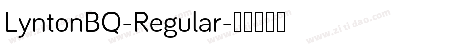 LyntonBQ-Regular字体转换