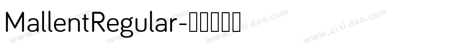 MallentRegular字体转换