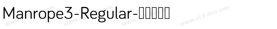 Manrope3-Regular字体转换