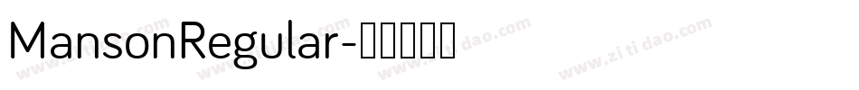 MansonRegular字体转换
