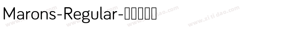 Marons-Regular字体转换