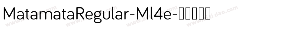 MatamataRegular-Ml4e字体转换