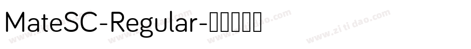 MateSC-Regular字体转换