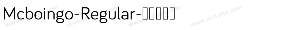 Mcboingo-Regular字体转换