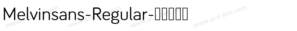 Melvinsans-Regular字体转换