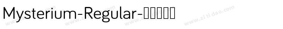 Mysterium-Regular字体转换
