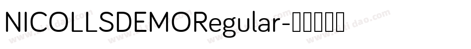 NICOLLSDEMORegular字体转换