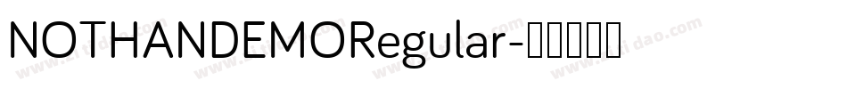 NOTHANDEMORegular字体转换