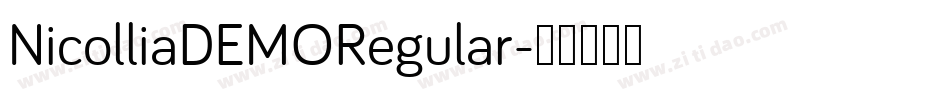 NicolliaDEMORegular字体转换