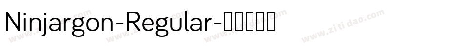 Ninjargon-Regular字体转换