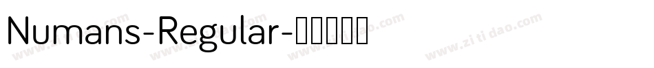 Numans-Regular字体转换