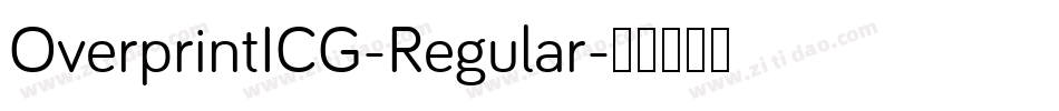 OverprintICG-Regular字体转换