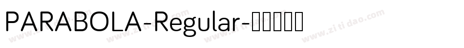 PARABOLA-Regular字体转换