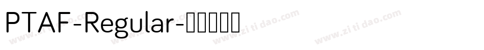 PTAF-Regular字体转换