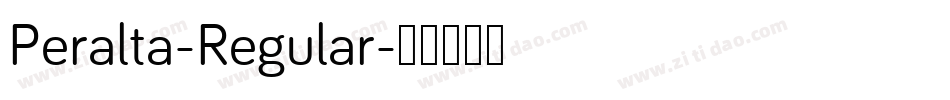 Peralta-Regular字体转换