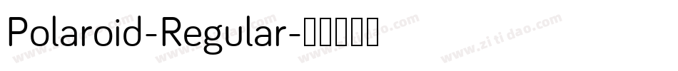Polaroid-Regular字体转换