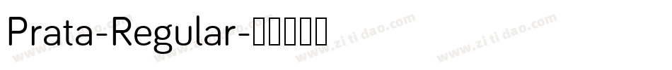 Prata-Regular字体转换