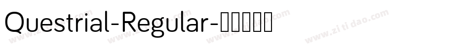 Questrial-Regular字体转换