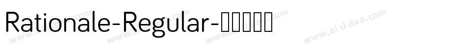 Rationale-Regular字体转换