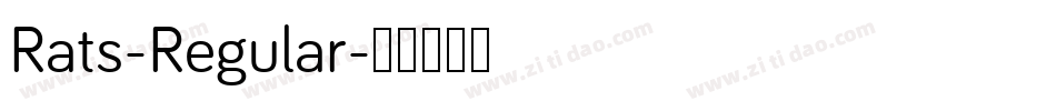 Rats-Regular字体转换