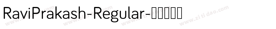 RaviPrakash-Regular字体转换