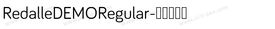 RedalleDEMORegular字体转换