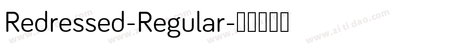 Redressed-Regular字体转换