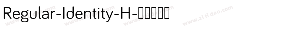 Regular-Identity-H字体转换