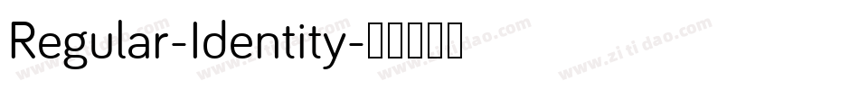 Regular-Identity字体转换