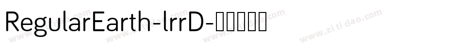 RegularEarth-lrrD字体转换