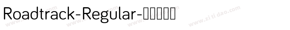 Roadtrack-Regular字体转换