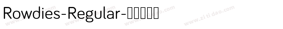 Rowdies-Regular字体转换