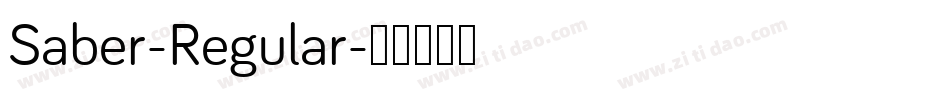 Saber-Regular字体转换