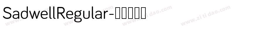 SadwellRegular字体转换