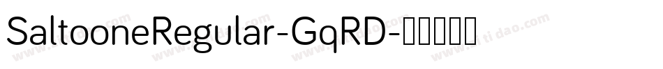 SaltooneRegular-GqRD字体转换