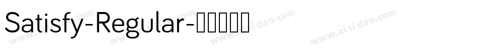 Satisfy-Regular字体转换