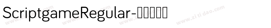 ScriptgameRegular字体转换