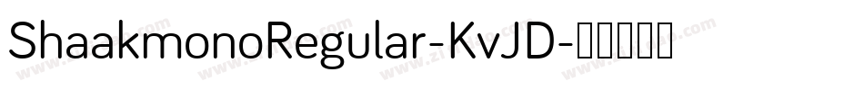 ShaakmonoRegular-KvJD字体转换
