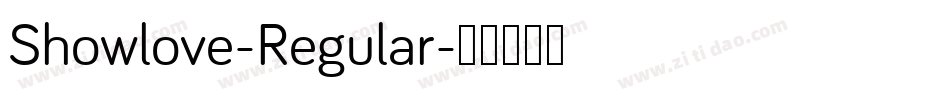 Showlove-Regular字体转换