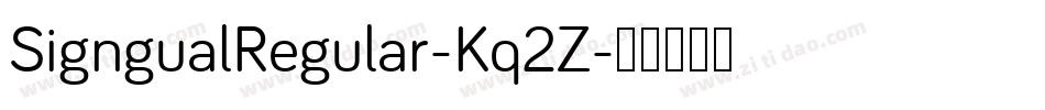 SigngualRegular-Kq2Z字体转换