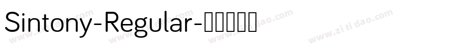 Sintony-Regular字体转换