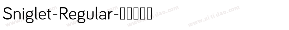 Sniglet-Regular字体转换