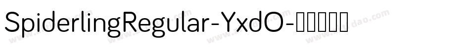 SpiderlingRegular-YxdO字体转换